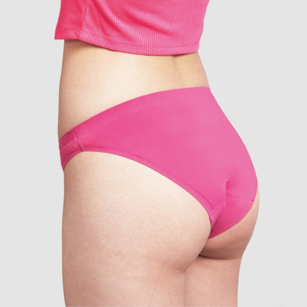 Bikini Sin Costuras Flujo Moderado Fucsia