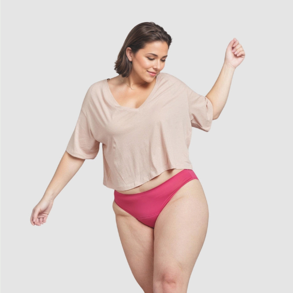 Bikini Sin Costuras Flujo Moderado Fucsia