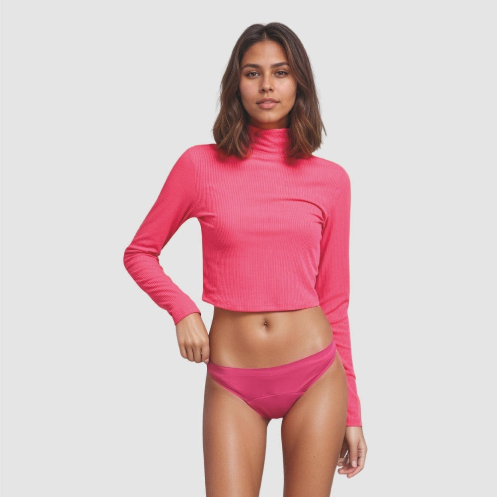 Bikini Sin Costuras Flujo Moderado Fucsia