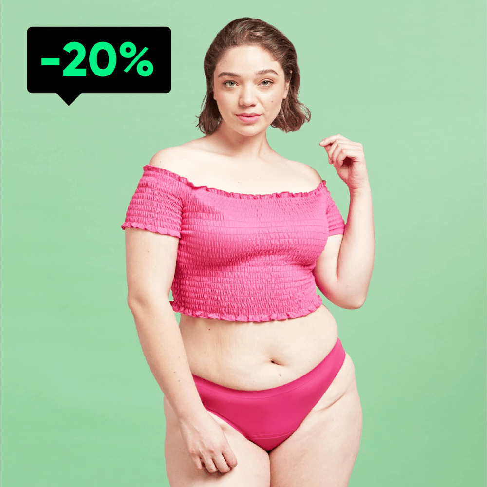 Bikini Sin Costuras Flujo Moderado Fucsia