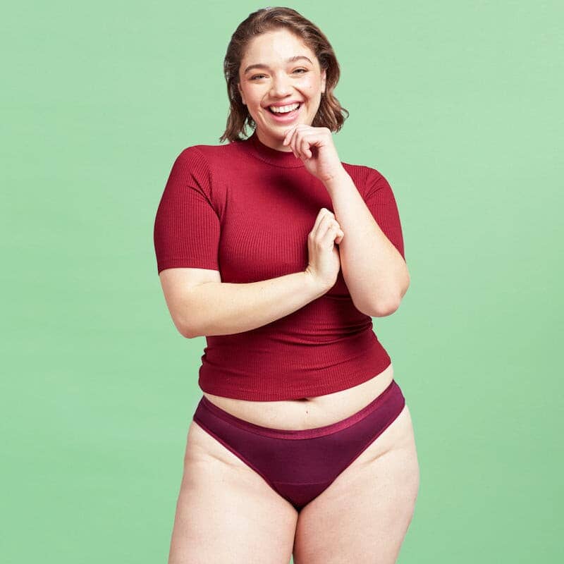 Calzón Menstrual Bikini flujo intenso, Negro, XS, S, M, L, XL, XXL