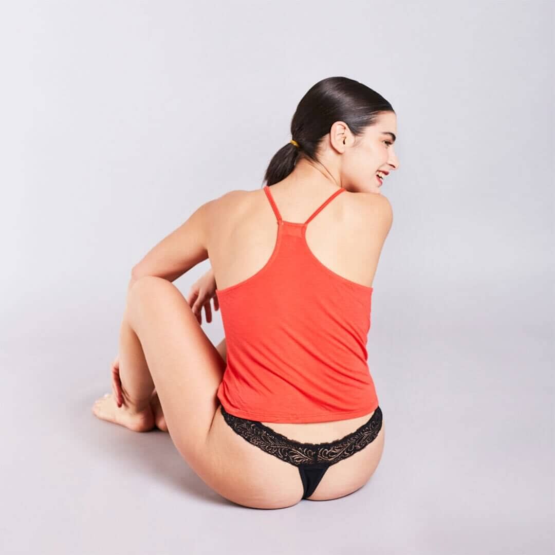 Calzón Menstrual Colaless flujo liviano, Negro, S, M, L, XL