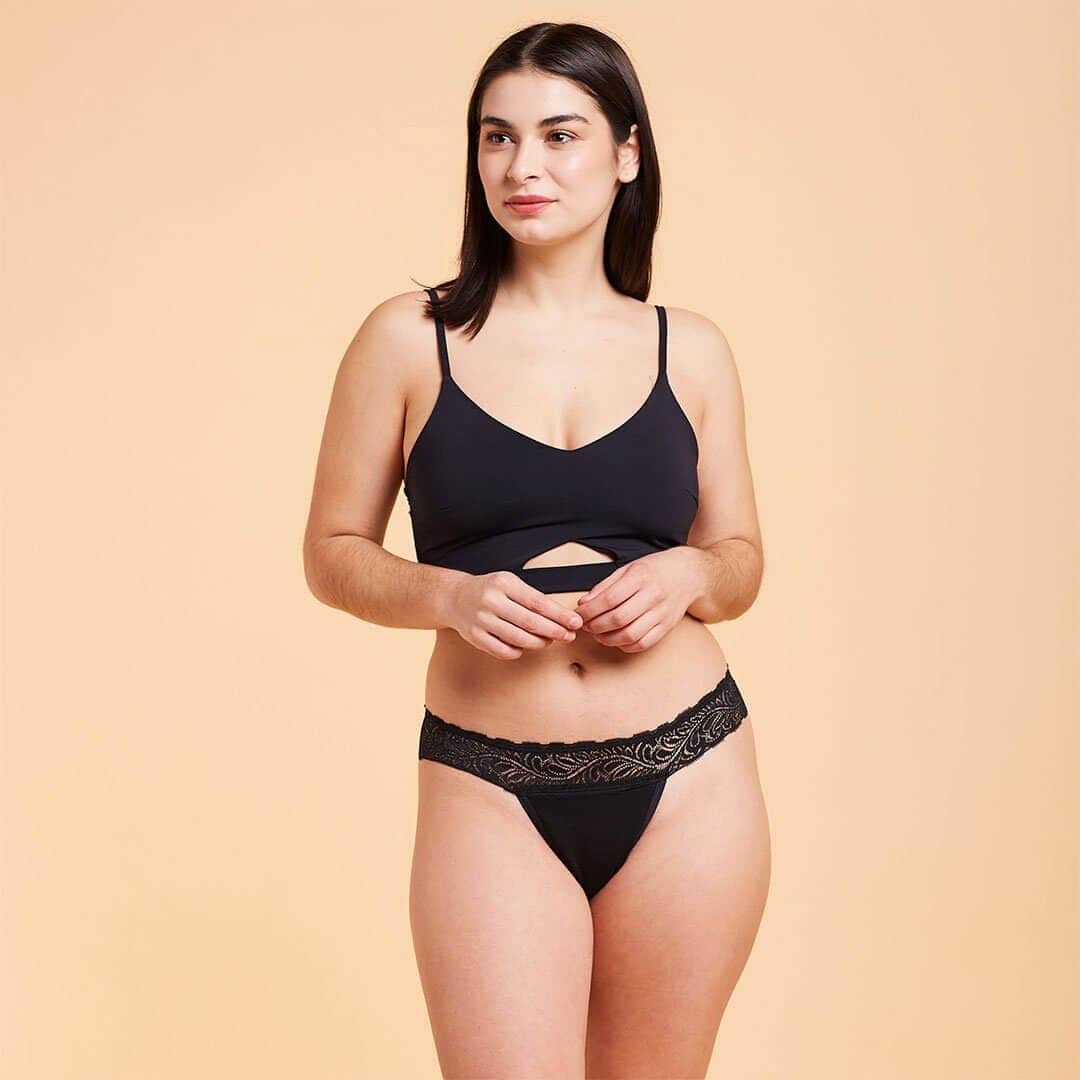 Calzón Menstrual Colaless flujo liviano, Negro, S, M, L, XL