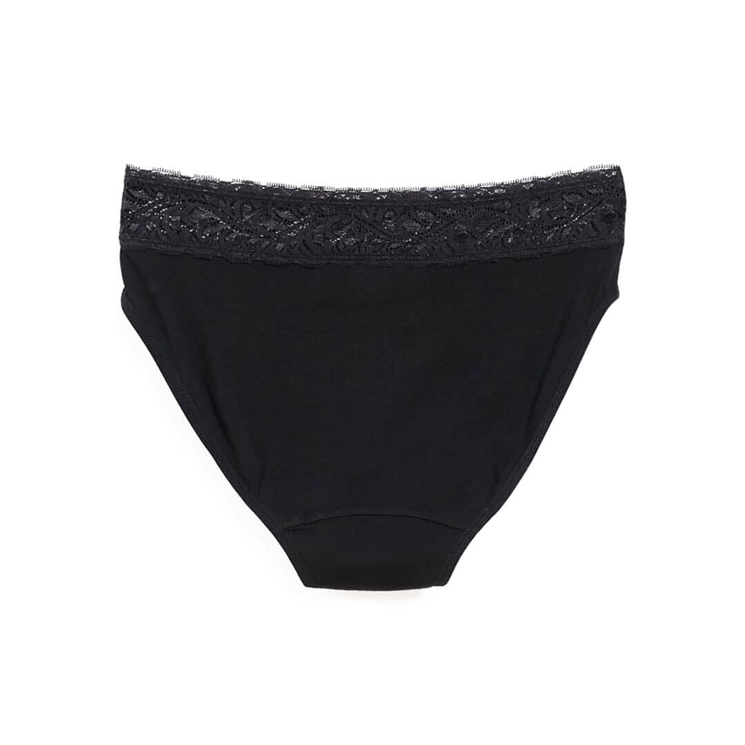 Calzón Menstrual High Waist Flujo Intenso, Negro, S, M, L, XL, XXL