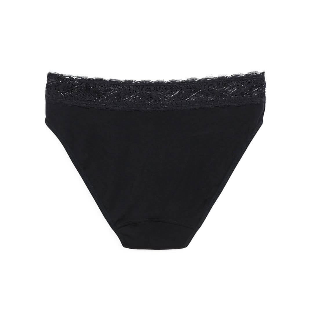 calzón menstrual high waist flujo moderado, Negro, S, M, L, XL, XXL