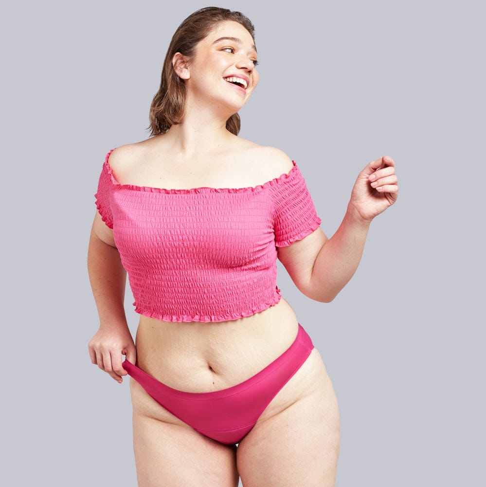 Bikini Sin Costuras Flujo Moderado Fucsia