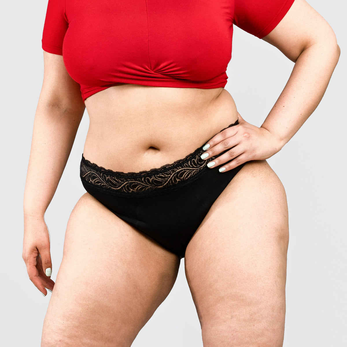 Calzón Menstrual High Waist Flujo Abundante, Negro, S, M, L, XL, XXL